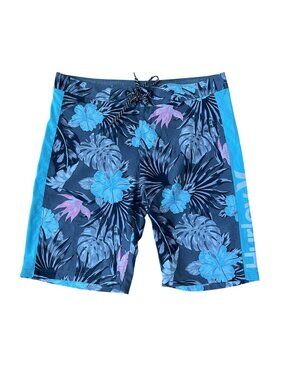 Hurley Shorts Mens 32 Blue Board Shorts Obsidian Outdoors Beach Surf